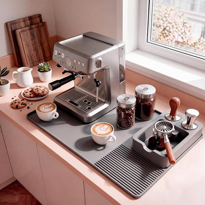 Silicone Coffee Mat and Espresso Tamping Mat, Detachable Espresso Coffee Bar - Image 3