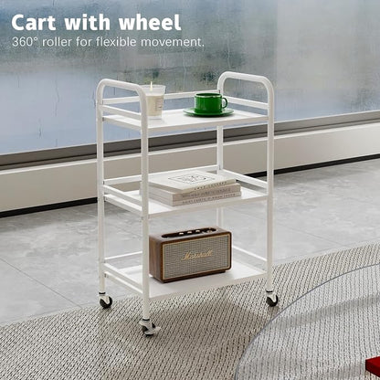 HDANI 3 Tier Rolling Cart Shelves, Heavy Duty Multifunctional Metal - Image 4
