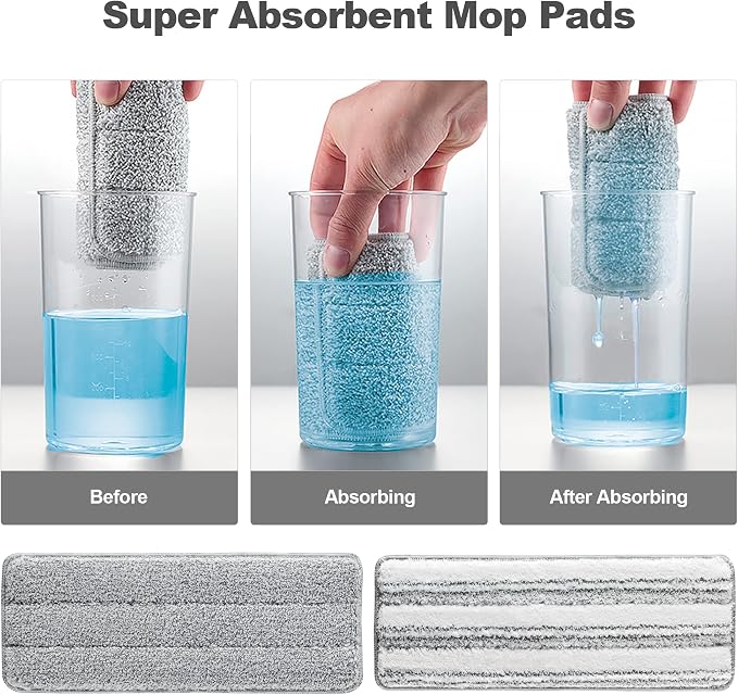 JOYMOOP Flat Mop Pads, Microfiber Mop Cleaning Pads, Washable Pads, Pads - Image 5