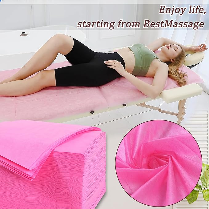 50 Pcs Disposable Bed Sheets 31" x 71" Massage Table Sheets Non Woven Fabric - Image 3