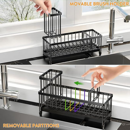 Cisily Sponge Holder for Kitchen Sink, Sink Caddy Organizer - Image 5