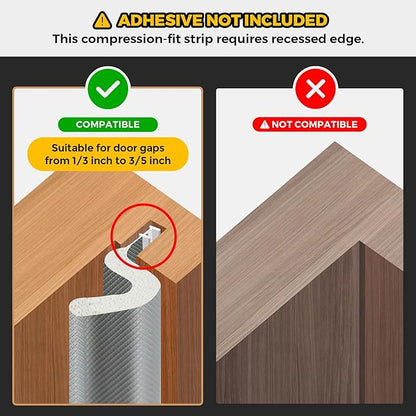 Weather Stripping Door Seal Strip Soundproof Q Foam Tape, Exterior Door - Image 2