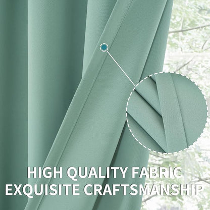 BGment Sage Green Blackout Curtains 40 Inches Long - Image 3