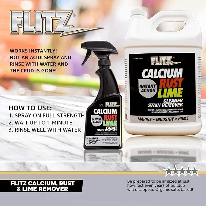 Flitz Calcium, & Lime Remover - 16oz Bottle of USA-Made Limescale Remover - Image 4