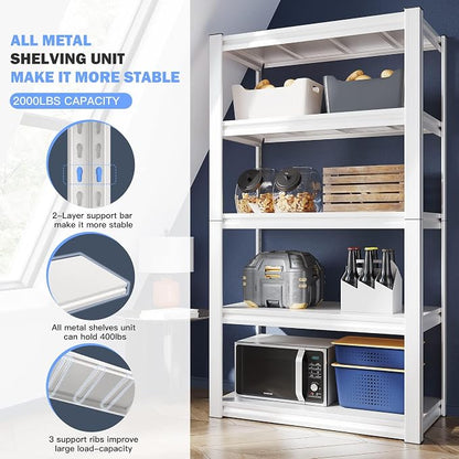 Raybee Garage Shelving Heavy Duty 2000LBS Storage Shelves Heavy Duty Shelving 5 - Image 5