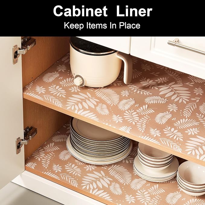 Cooyes Shelf Paper for Kitchen Cabinets Non Adhesive, Waterproof & Oil-Proof - Image 3