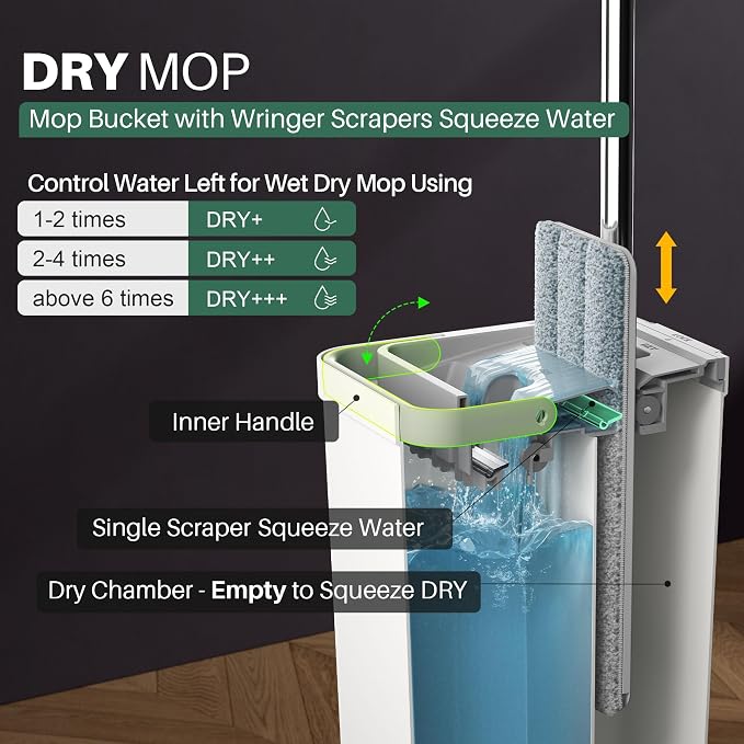 JOYMOOP Mop and Bucket with Wringer Set, Wet Dry Mops - Image 3