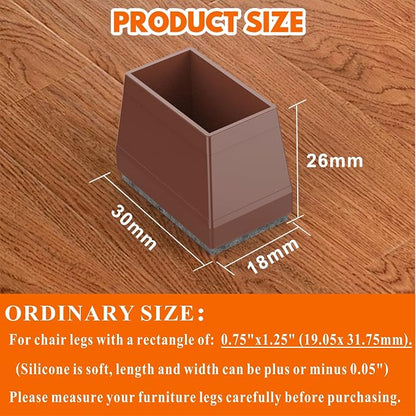 Rectangle Chair Leg Protectors for Hardwood Floors - Image 2