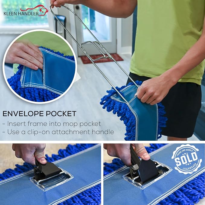 KLEEN HANDLER 18 Inch Microfiber Dust Mop Bulk Pack of 12, Large Washable - Image 6