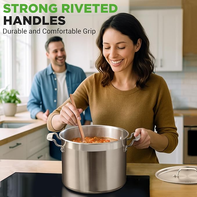 NutriChef Stainless Steel Cookware Stockpot - Image 8