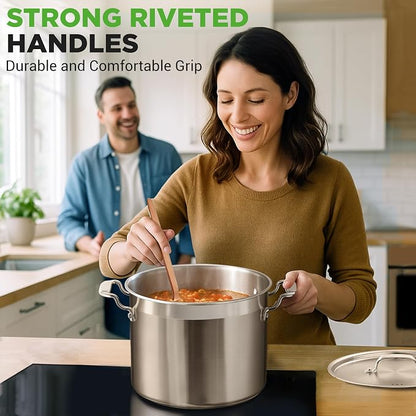 NutriChef Stainless Steel Cookware Stockpot - Image 8
