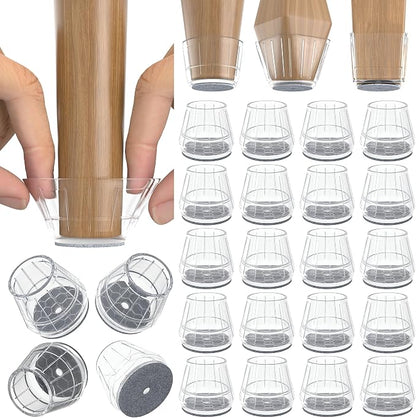 24PCS Silicone Chair Leg Floor Protectors by Violibar