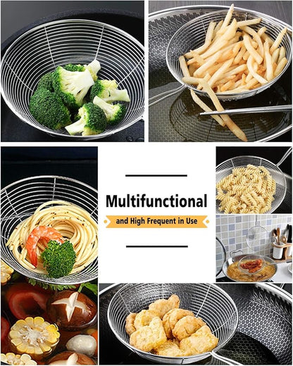 Enhanced Version Stainless Steel Spider Strainer Skimmer Ladle, Pasta Strainer - Image 7
