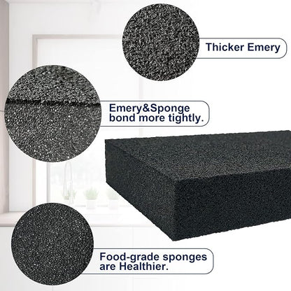 Krisler 8pc Black Carborundum Sponge Nano Emery Sponges Caspian Stone Pot Clean - Image 4