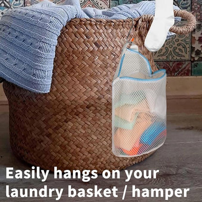 3Pcs Hanging Laundry Bags for Socks - Image 2