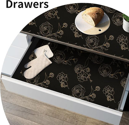 Shelf Liners for Kitchen Cabinets 12in x 30FT Non Adhesive Drawer Liner Black - Image 9