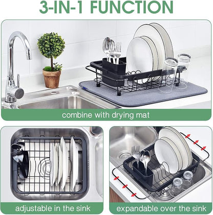 TOOLF Expandable Dish Drying Rack Over The Sink Adjustable Dish Rack in Sink Or - Image 2
