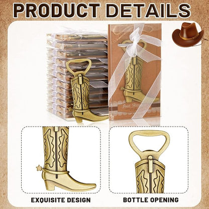 Hortsun 36 Sets Cowboy Boot Bottle Openers Baby Shower Bottle Opener Favors - Image 3