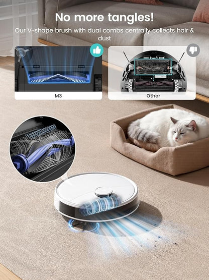 Lefant Robot Vacuum and Mop, 12000Pa Suction, Self Emptying, Auto Mop Washing - Image 5