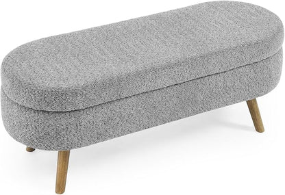 Furnimart 43.5" Queen Size Storage Ottoman Bench, Flip Top End of Bed Storage - Image 6