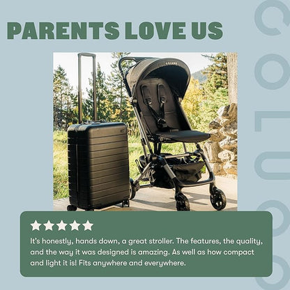 Colugo Compact Stroller - One Hand Fold Lightweight, Travel, Toddler, Airplane, Foldable Stroller with Rain Cover, Backpack and Cup Holder (Olive)