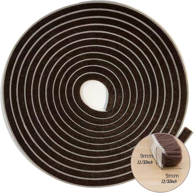 Brush Weatherstrip for Sliding Window Side, Pile Weatherstripping Door Sealers by Zhilokdor