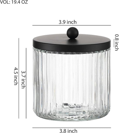 KMwares 2-Pack Glass Qtip Holder Dispenser Set - Image 5