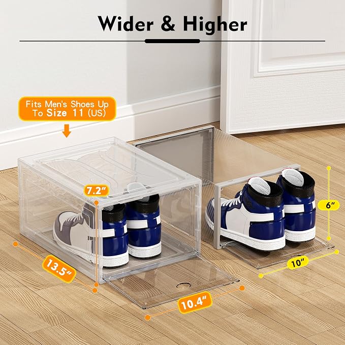 Upgrade Harder Solid Plastic Shoe Organizer, Shoe Storage - Image 2