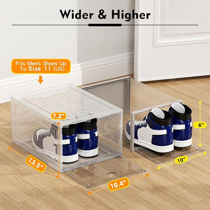 Upgrade Harder Solid Plastic Shoe Organizer, Shoe Storage - Image 2