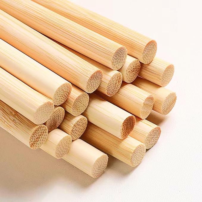 1/2 x 36 Inch 25 PCS Dowel Rods Wood Sticks Wooden Dowel Rods by DTmasao
