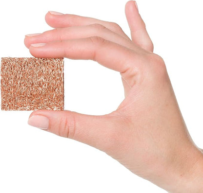 Redecker Copper Thread Mini Scrubber, 2 x 1-5/8 inches, Non-Abrasive Scouring - Image 6