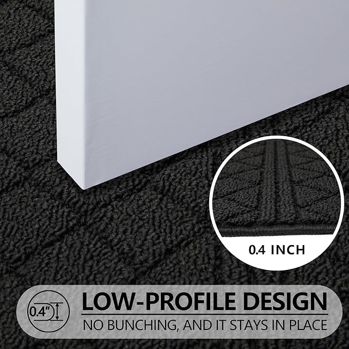 REFETONE Indoor Doormat, Front Back Door Mat 24"x36" Absorbent Rubber Backing - Image 4