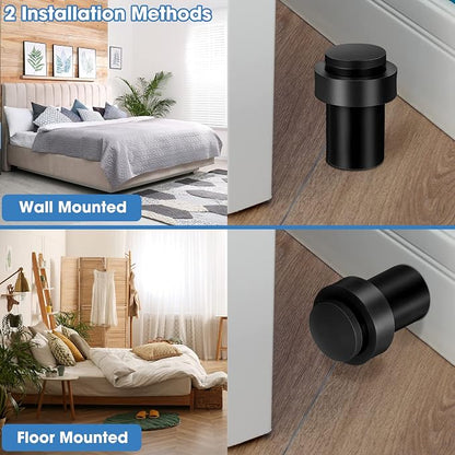 Chumia 30 Pcs Door Stopper Mounted Floor Stops Stainless Steel Cylindrical - Image 6