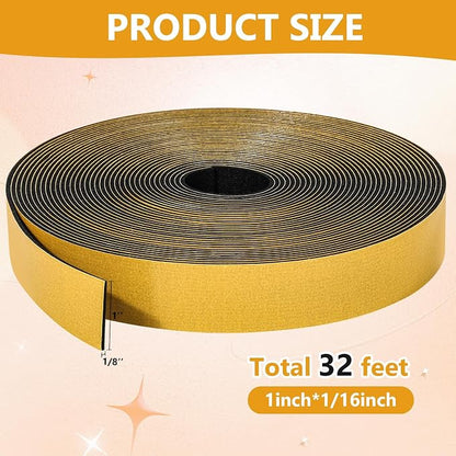 32Feet Weather Stripping Seal for Door Window, High Density Foam Tape, - Image 2