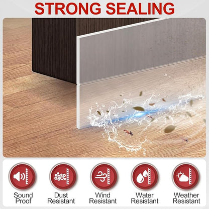 MYFAMIREA Door Weather Stripping 3IN x 20FT Door Draft Stopper Seal Tape - Image 3