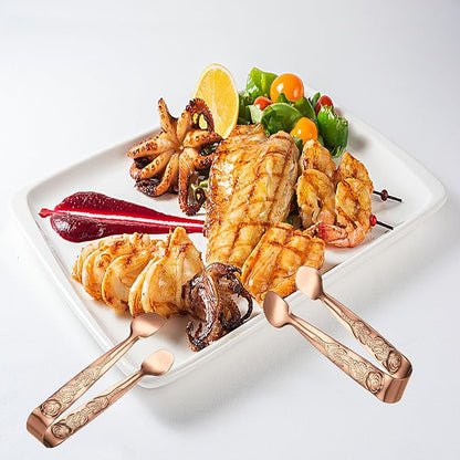 Mini Serving Tongs, Small serving tongs Stainless Steel Ice Tong, 4Inch Rose - Image 5