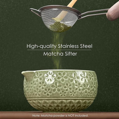 7Pcs Matcha Whisk Set, Matcha Set Whisk and Bowl, Bamboo Scoop, Scoop Rest - Image 4