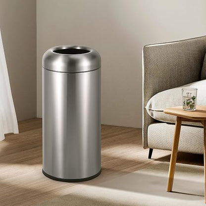 BEAMNOVA 16.5 Gallon Trash Can Open Top Outdoor Indoor Commercial Stainless - Image 8