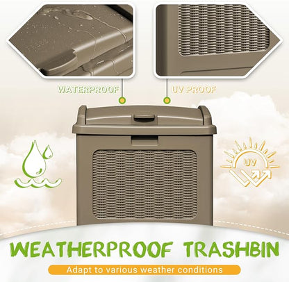 YESHOMY 2 Pack Outdoor Trash Can - Image 3