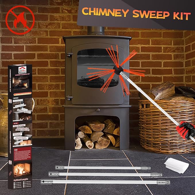 46 Feet Chimney Sweep Kit, Chimney Cleaning Kit - Image 3