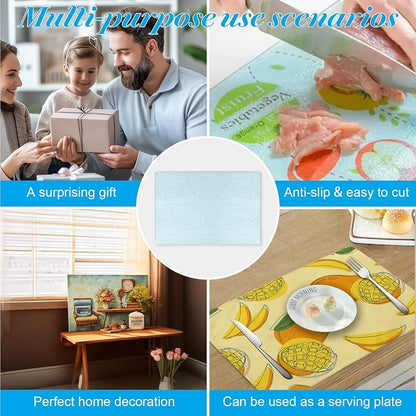 6 Pcs Sublimation Cutting Board Blanks, Textured Tempered Glass Cutting Boards - Image 7