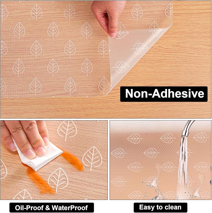 Cooyes Shelf Liners for Kitchen Cabinets Refrigerator Liners Waterproof & - Image 6
