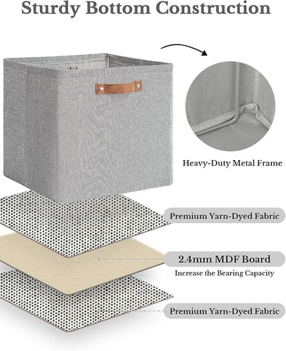 StorageWorks 13x13 Inches Storage Cube, Fabric Storage Bins - Image 4