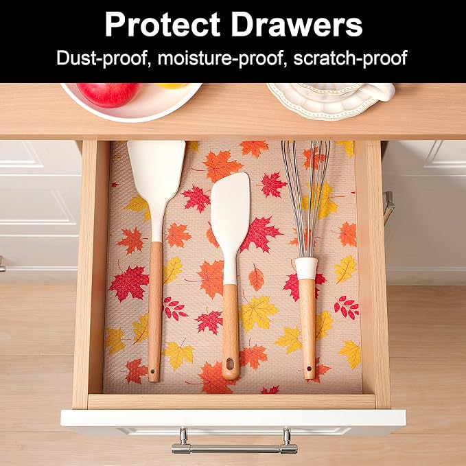 Cooyes Shelf Paper for Kitchen Cabinets Non Adhesive, Waterproof & Oil-Proof - Image 5