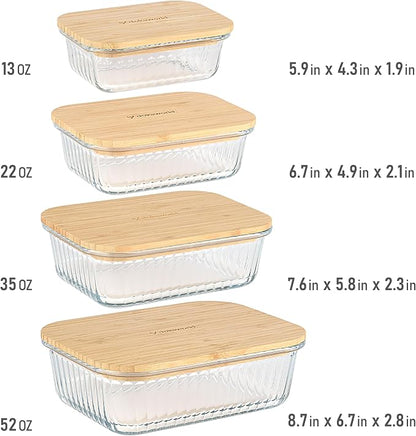 Ribbed Glass Tupperware Set - Image 2