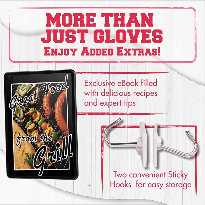 KITCHEN PERFECTION Silicone Smoker Oven Gloves - Image 3