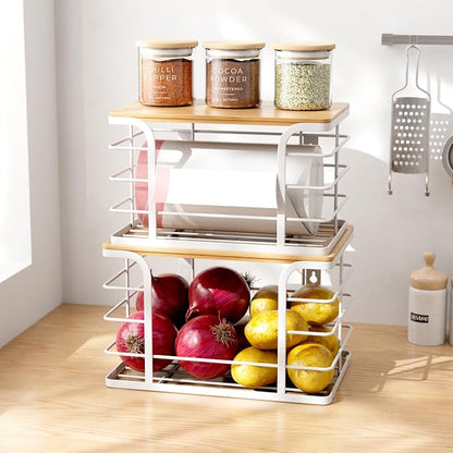 2 Pack Extra Large Stackable Pantry Organizer, Wall Mount Garbage Bag Holder - Image 4