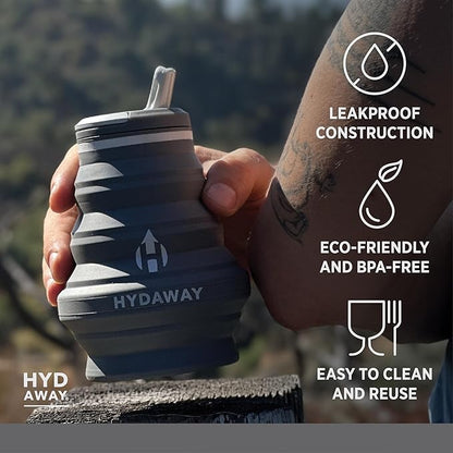 HYDAWAY 17oz Collapsible Water Bottle - BPA-Free, Leakproof, Lightweight, and Space-Saving - Perfect for Travel, Hiking, and Everyday Hydration
