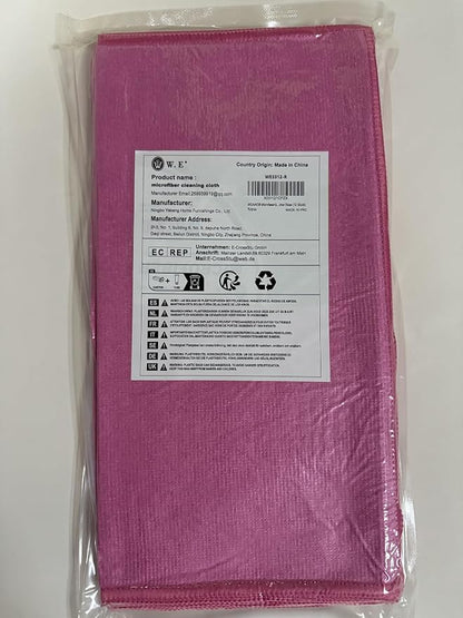 Pink Microfiber Cleaning Cloth 13"x13", Ultra Soft Absorbent Microfiber - Image 8