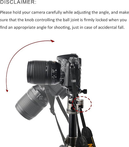 BONFOTO Portable Aluminum Alloy B674A Lightweight Camera Travel Tripod Monopod with Ball Head for DSLR (Bronze Grey)